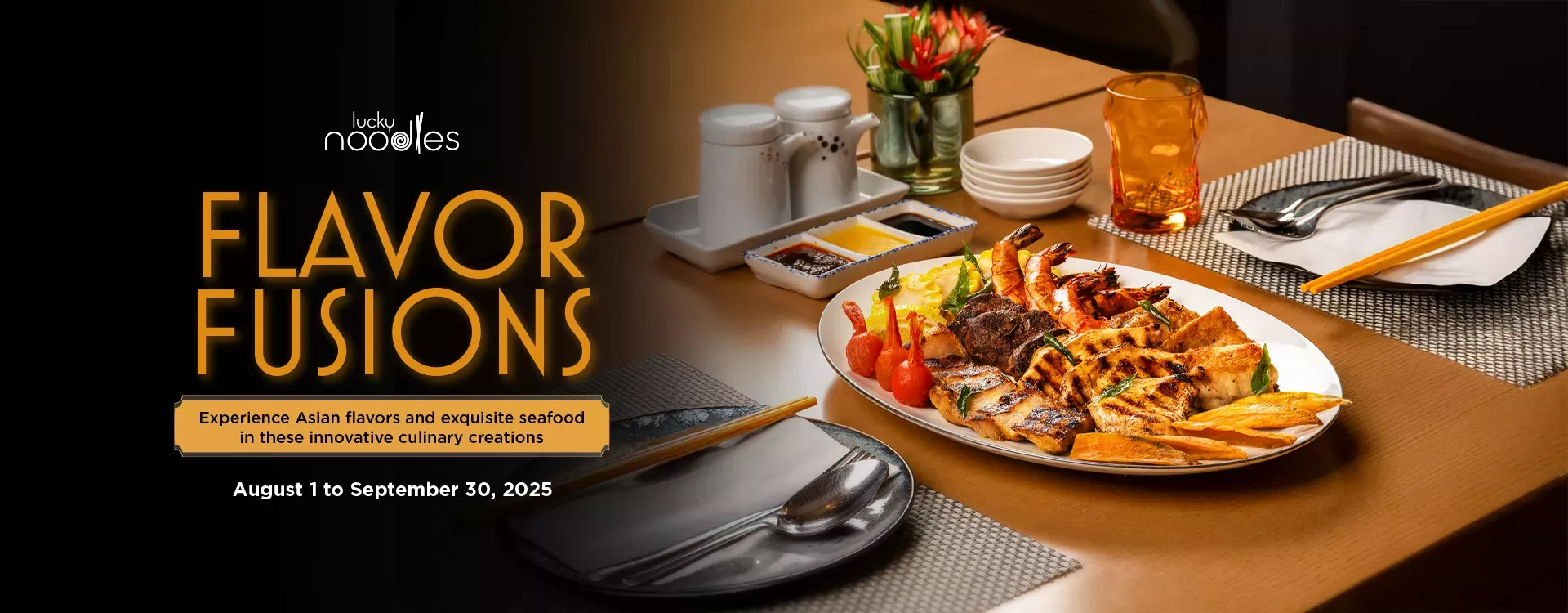 Lucky Noodles: Asian Fusion Meat & Seafood Delight